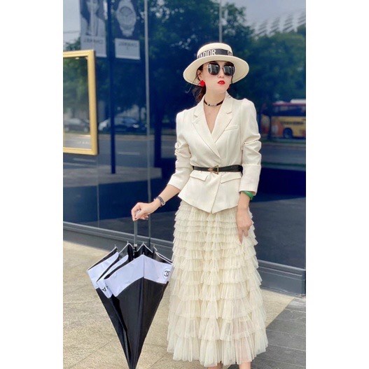 Chân váy dài nhiều tầng, chân váy maxi dáng xoè cực xinh