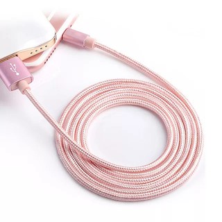 Cáp sạc ip,dây sạc ĐT dài 2m bọc dù hỗ trợ sạc nhanh cho ip/micro Usb/Type C