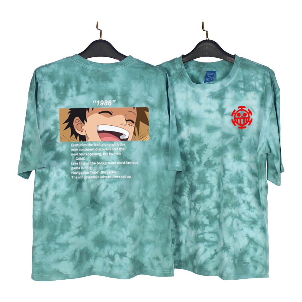 Áo thun cổ tròn, áo phông cổ tròn in Luffy cực chất mang phong cách Đường Phố
