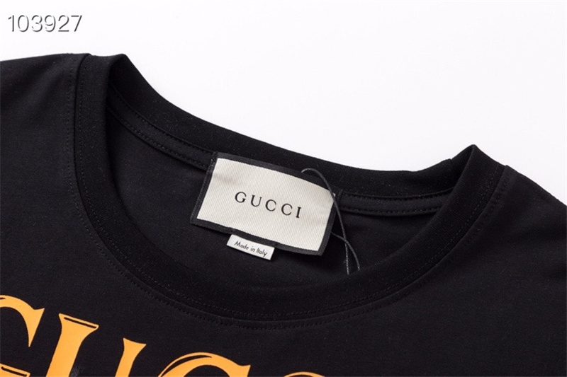 GUCCI Fashion casual round neck cotton couple short-sleeved T-shirt 2056#