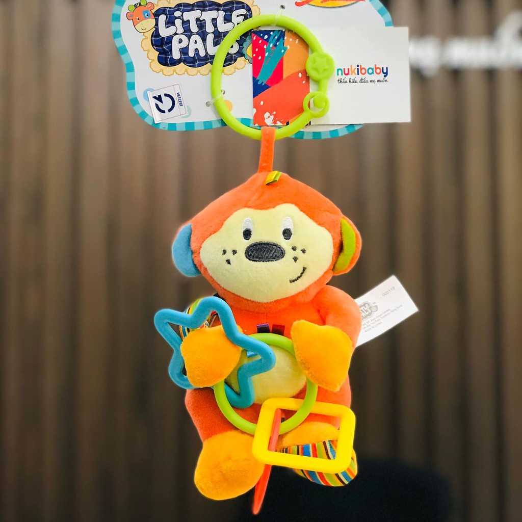 Đồ chơi thú bông xúc xắc treo cũi khỉ con Winfun 0119
