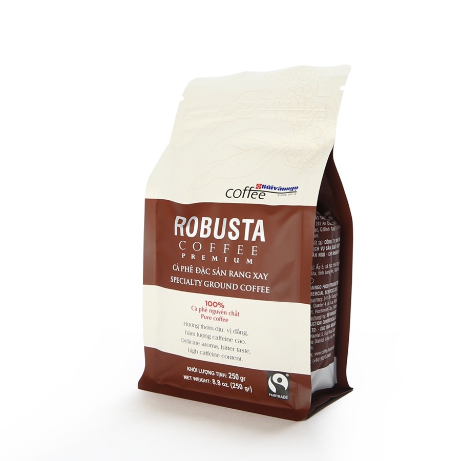 Cà phê rang xay thượng hạng ROBUSTA 250gram Bùi Văn Ngọ Coffee (bao bì mẫu mới) | BigBuy360 - bigbuy360.vn