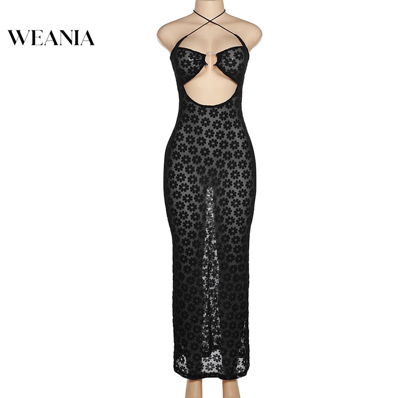 Đầm maxi WEANIA họa tiết da báo quyến rũ