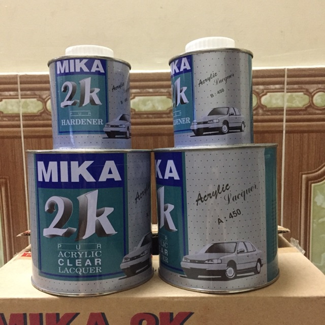 Bóng 2k MIKA 450, sơn bóng cao cấp dòng Mika. sơn xe các loại