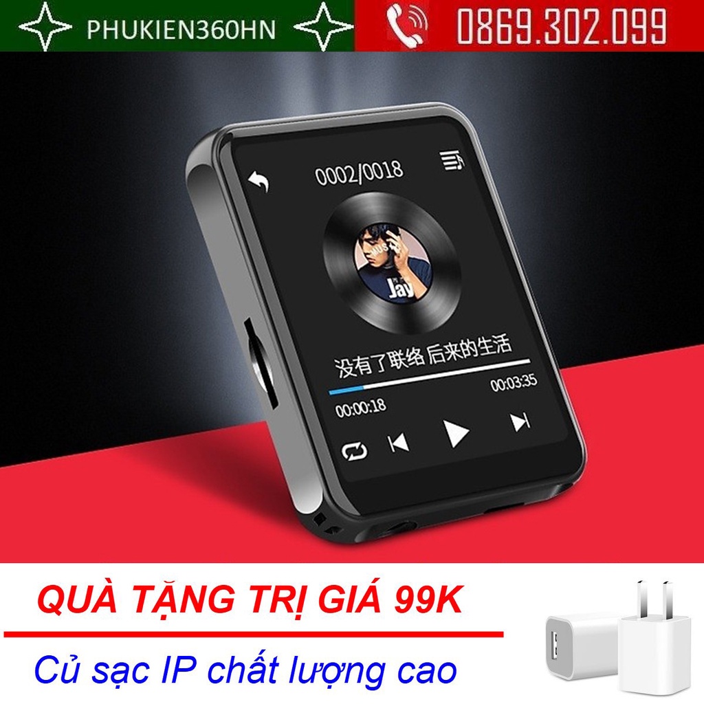 (Quà tặng 99k) Máy Nghe Nhạc MP3 Bluetooth Ruizu M9 Bộ Nhớ Trong 16GB