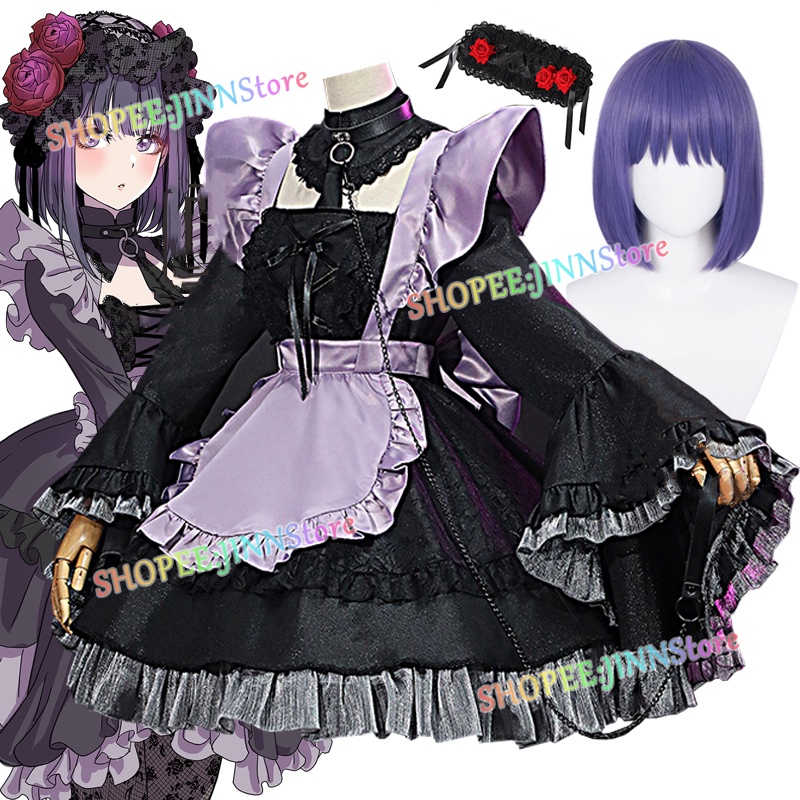 JINN MY DRESS UP DARLING Trang phục Cosplay Kitagawa Marin Kuroe Shizuku Váy hầu gái đen Trọn bộ | WebRaoVat - webraovat.net.vn