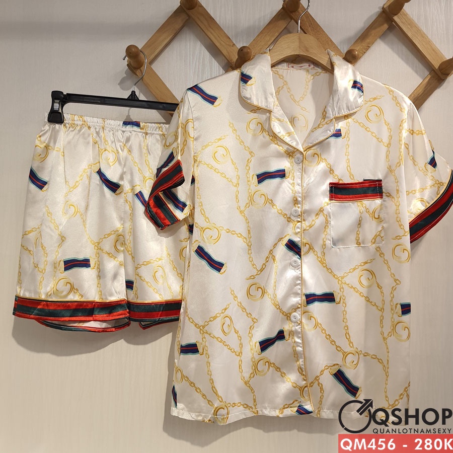 BỘ ĐỒ PIJAMA NGẮN TAY LỤA SATIN QSHOP QM324-QM325-QM456