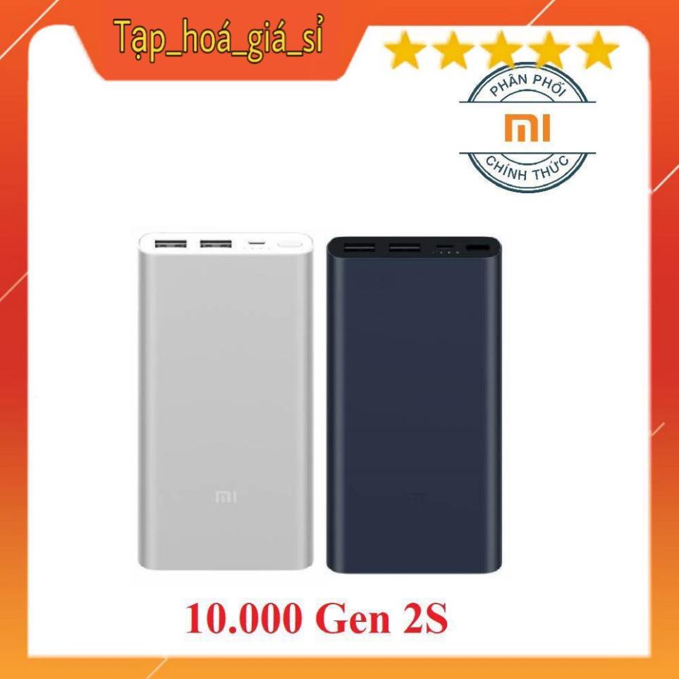 Trợ Ship Sạc dự phòng Xiaomi Gen 2 10000 Mah 2 cổng sạc Cực Xịn, hỗ trợ sạc nhanh QC 3.0