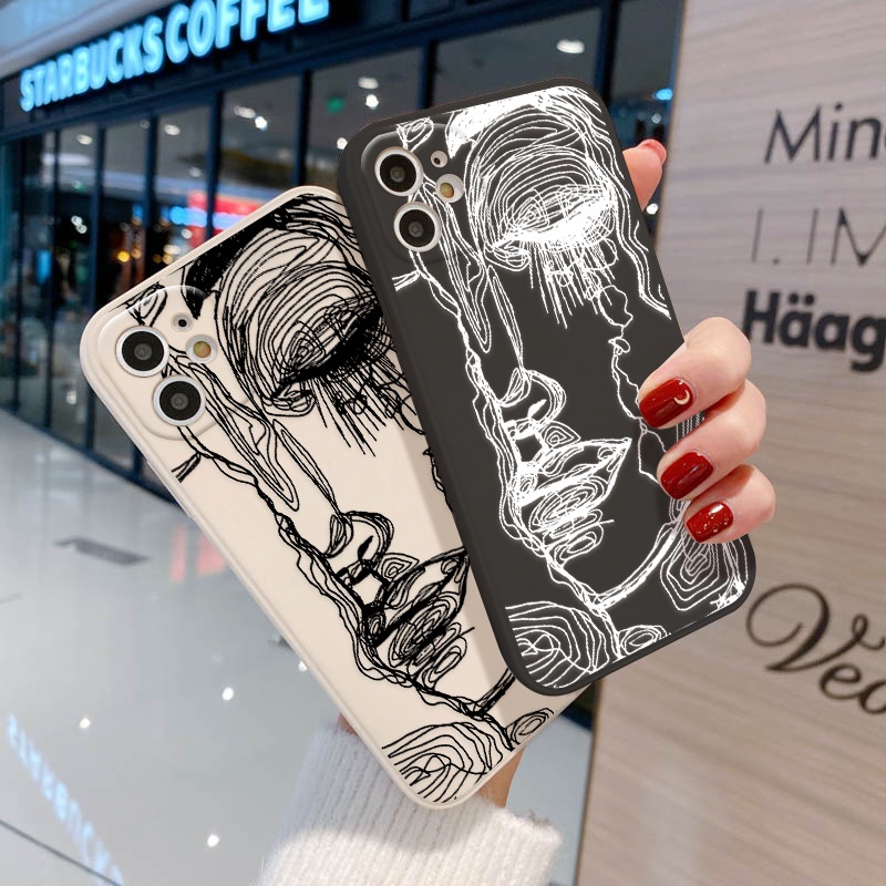 Ốp Điện Thoại TPU Mềm Màu Trắng Đen Cho Realme C21 GT Master Edition 9Pro Plus 5G C25S 9 8 7 6 5 8i 6i 5S 5i 6S 7i C21Y C11 C15 C25 C12 C25Y OPPO Find X5Lite Reno 7 Cản Sau