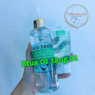 [Tặng tuýp 60ml] 250ml dầu dừa ép lạnh Coco Secret tặng tuýp dầu dừa CocoSceret 60ml