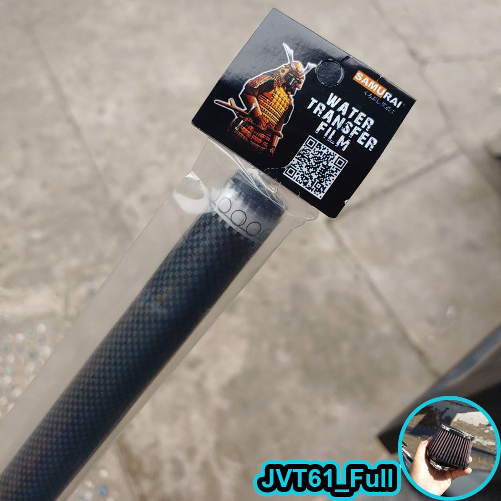 Sơn nhúng carbon samurai Film  kích thước 0,5m x 1m vân cacbon fiber đen và trắng