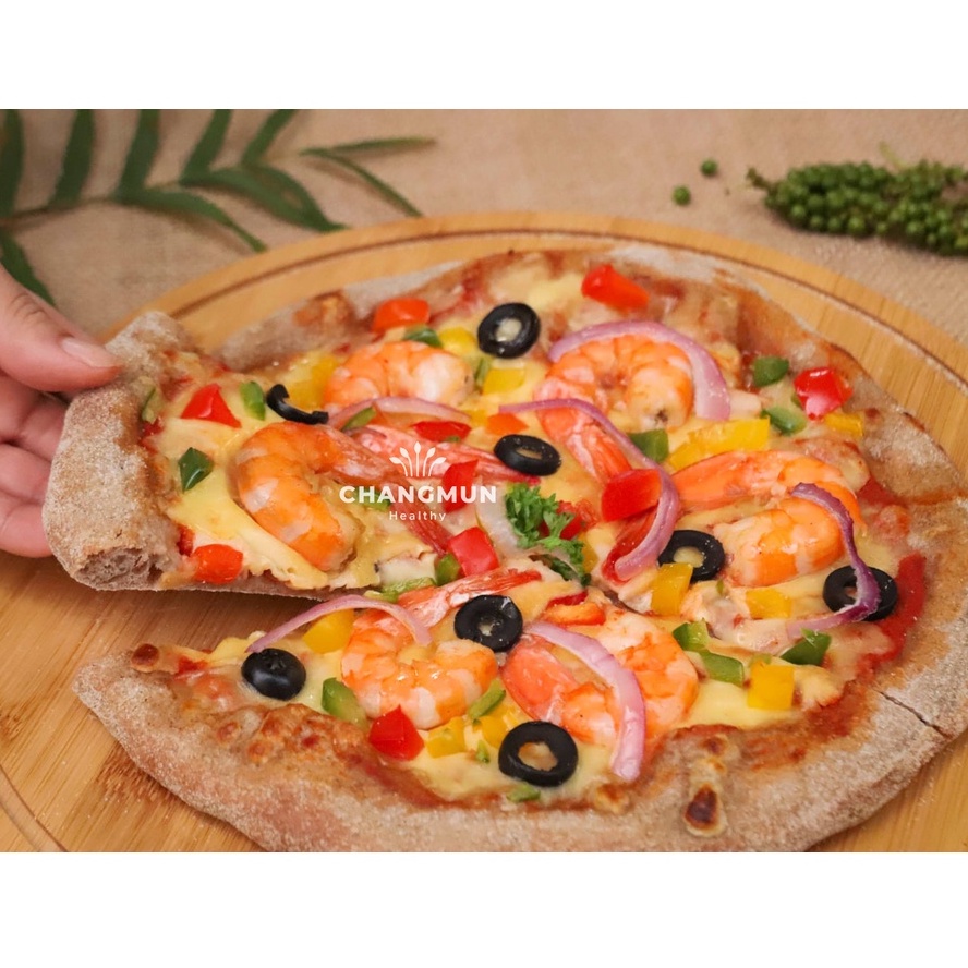 Bánh Pizza Nguyên Cám Eat Clean 🍕 Pizza chuẩn vị Ý Changmun Healthy 250gr 🍕