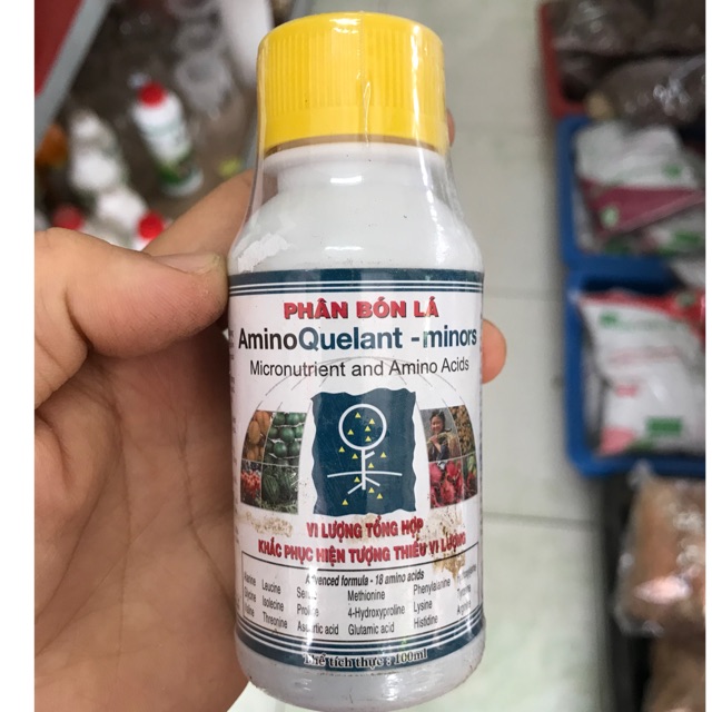 Phân bón lá Amino Quelant- minors- lọ 100 mL. Khắc phục hiện tượng thiếu vi lượng.