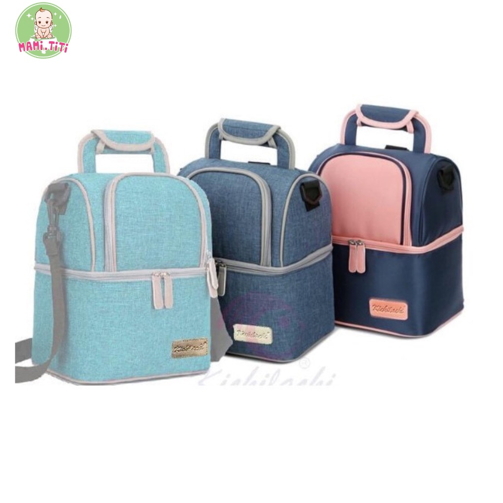 Balo bỉm sữa VCOOL - KICHILACHI vải chống thấm và giữ nhiệt