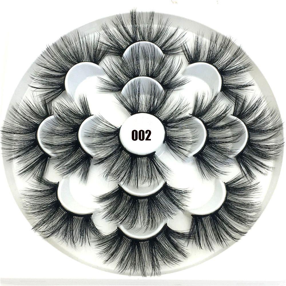 Xiantin Set 7 Cặp Lông Mi Giả SKONHED 25mm Trang Điểm Mắt Dài Quyến Rũ