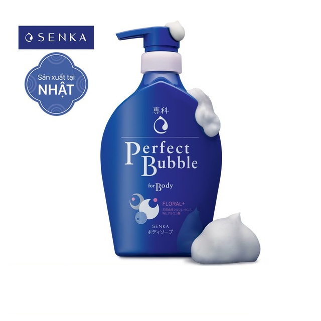 Sữa tắm dưỡng da senka perfect bubble hương hoa hồng hoa nhài 500ml