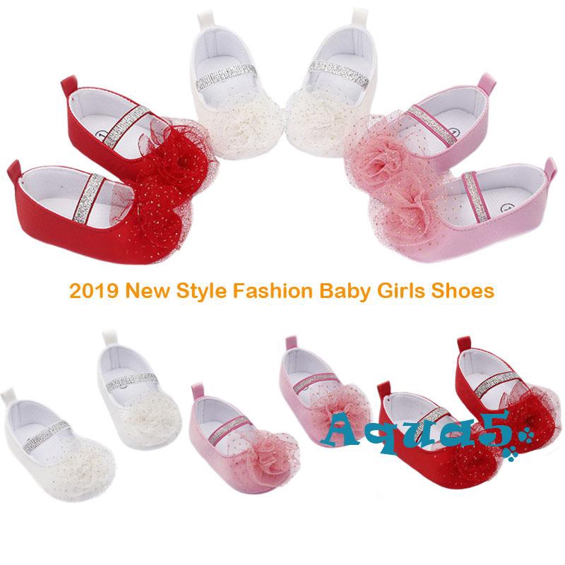 Rs♪-0-18M Toddlers Girls Floral Anti-Slip Sneaker Crib Shoes Prewalkers