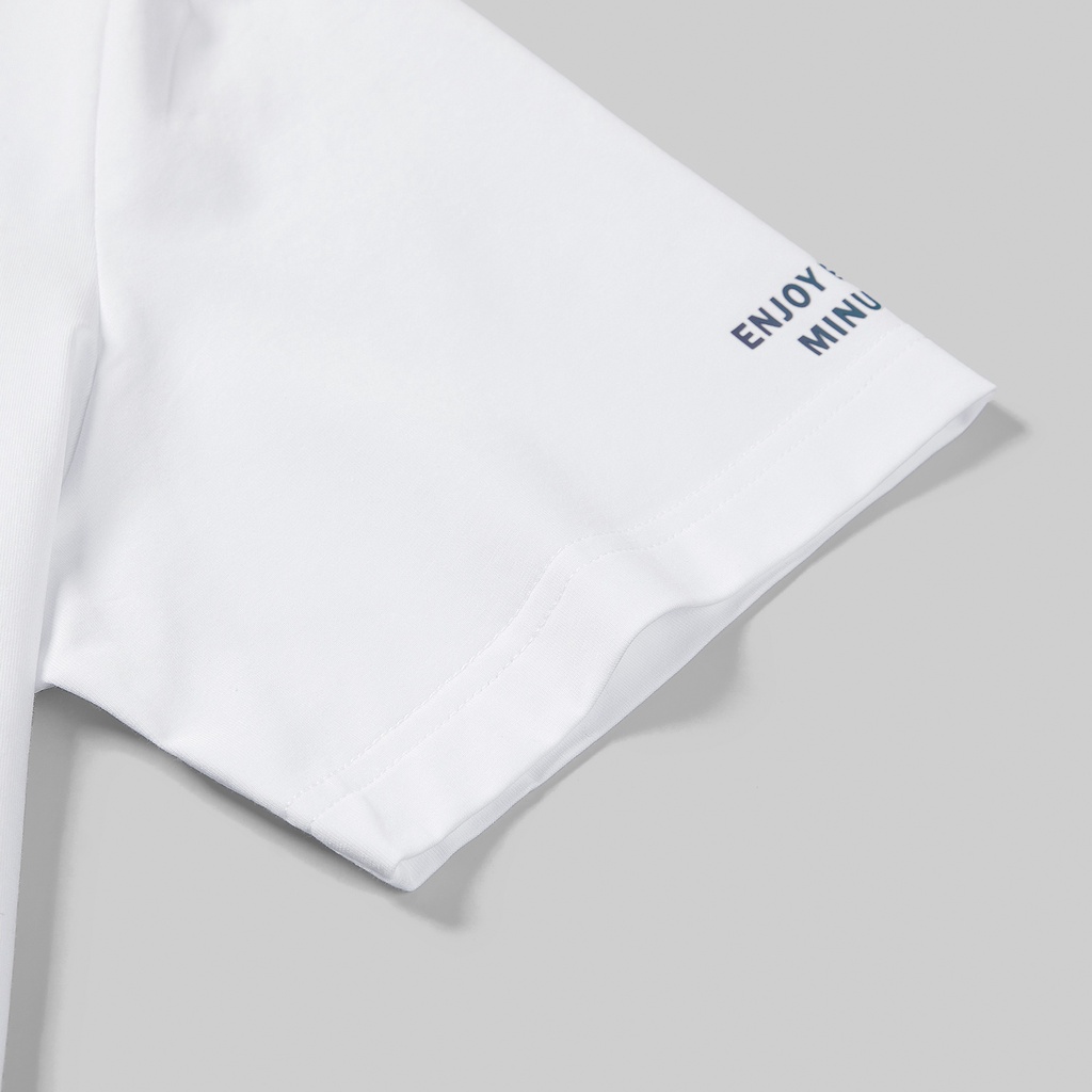 HLA - Áo Thun Nam Ngắn Tay Phối Họa Tiết Comfortable Simple Short Sleeve T-shirt