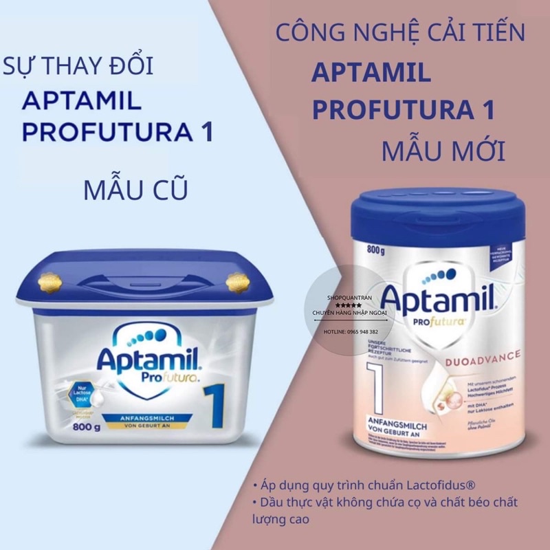 Sữa Aptamil Đức Bạc Pre,1,2 (Date 2023 Mẫu Mới) 800G Chính Hãng Giá Tốt