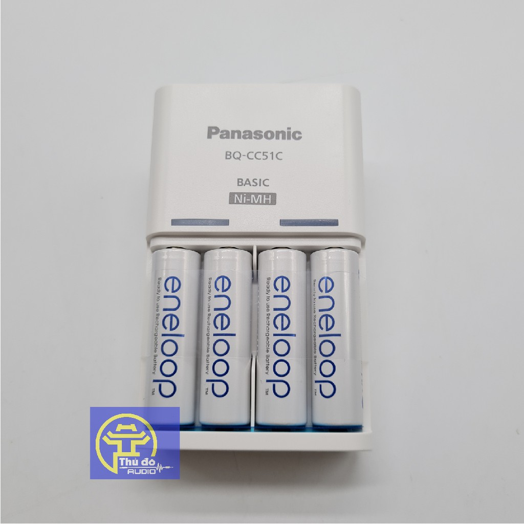 BỘ SẠC ENELOOP PANASONIC BQ-CC51C VÀ 04 VIÊN PIN BK-3MCC DUNG LƯỢNG 2000MAH CAO CẤP