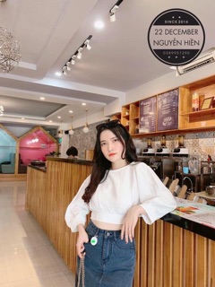 ÁO CROPTOP CỘT NƠ LƯNG (KÈM HÌNH THẬT)
