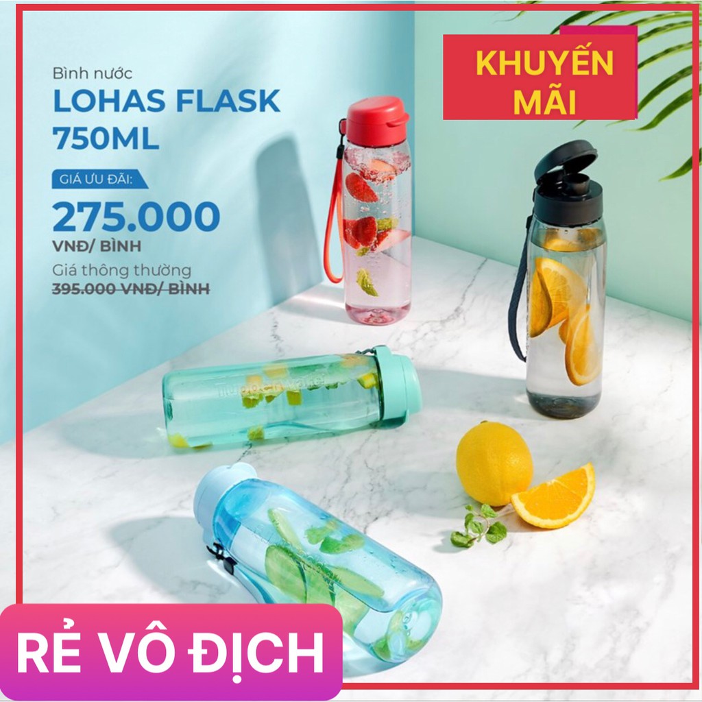 Tupperware &lt;3 Bình nước Lohas Flask 750ml Tupperware (1bình)