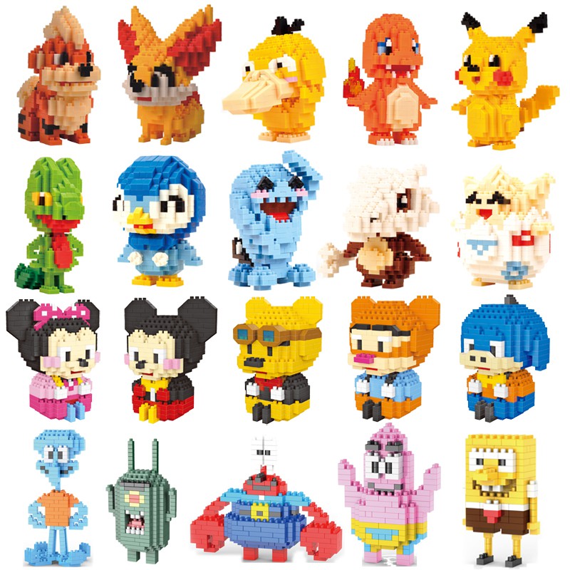 Bộ đồ chơi lắp ráp hình nhân vật hoạt hình sáng tạo cho người lớn và trẻ em