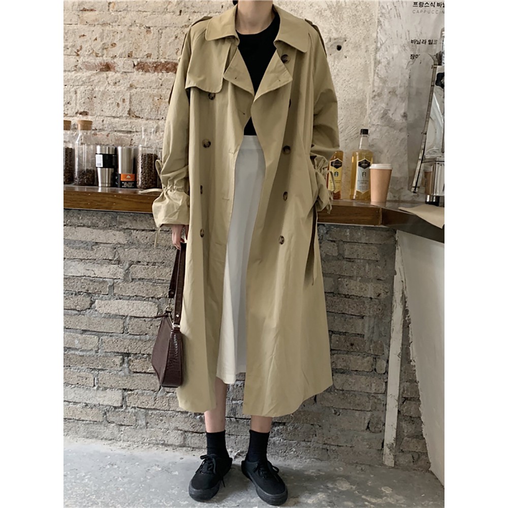 (A253) áo khoác măng tô Hàn dáng dài 3 màu (kèm video ảnh thật)