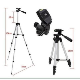 Chân máy ảnh Tripod 3110 tặng Giá kẹp điện thoại, Remote bluetooth và Túi đựng I.CASE