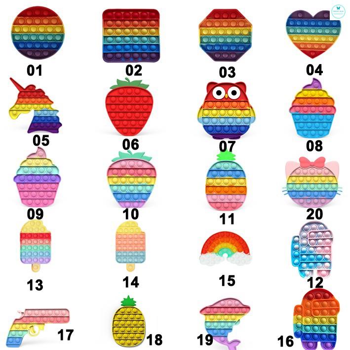 （Hà nội) Pop It 2021 Đồ chơi Bóp bong bóng thư giãn xả stress