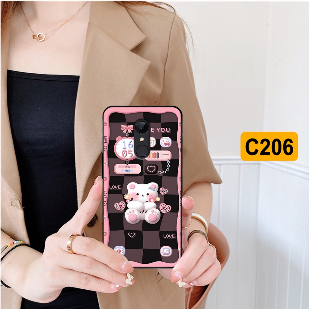 Ốp lưng Xiaomi Redmi Note 4/ Note 4x / Redmi 5 Plus hình gấu, vũ trụ ngân hà chibi. ốp chống sốc bền đẹp