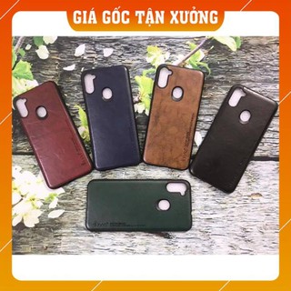 Ốp lưng Samsung Galaxy A11 giả da Leather case cao cấp
