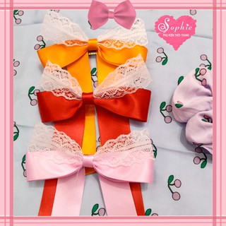 🎀 Kẹp nơ tóc phối ren Sophie Store shop chuyên sỉ lẻ kẹp nơ