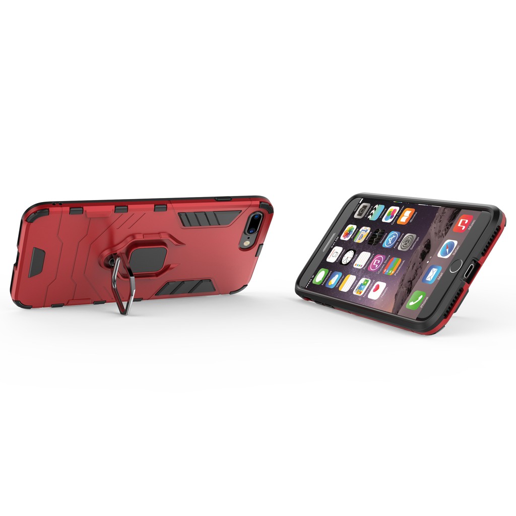 Ốp lưng Iphone 7 Plus/ 8 Plus Ốp batman ironman ốp chống sốc iphone kèm iring 360 độ chống xem video tiện lợi