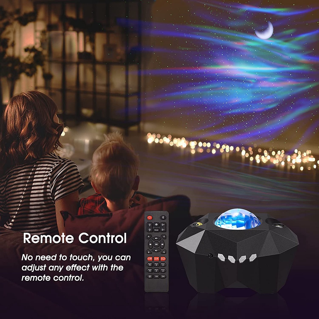 Ánh sáng phương Bắc Máy chiếu bầu trời đầy sao Cực quang Máy chiếu sao đêm Tinh vân Đèn mặt trăng có Bluetooth