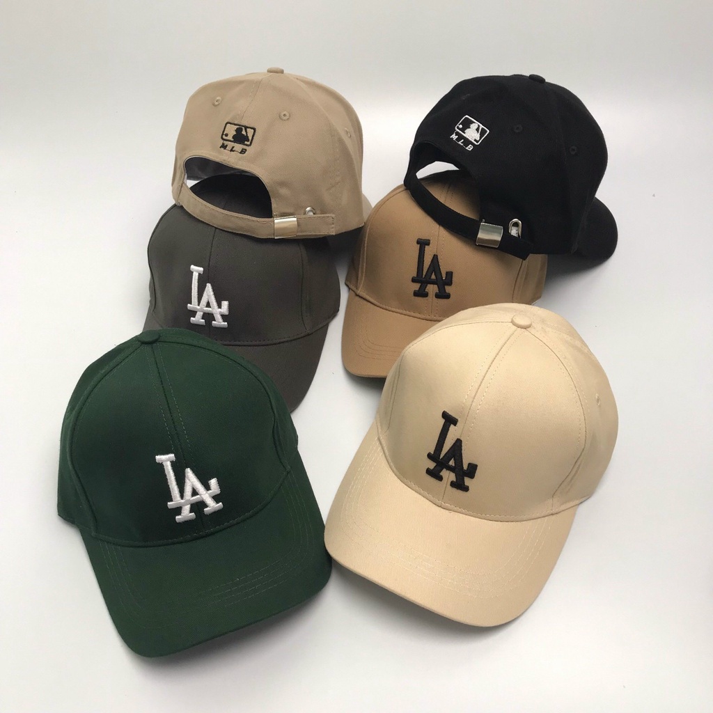 Mũ lưỡi trai Nón kết thêu chữ LA chất kaki cao cấp form unisex nam nữ hợp thời trang GUTADI