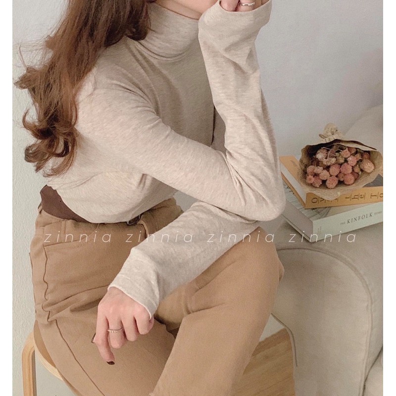 Áo thun len cổ trơn - Must have item | BigBuy360 - bigbuy360.vn