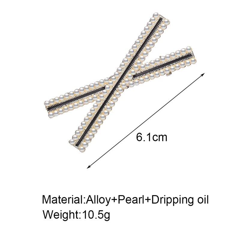 Kẹp Tóc Thiết Kế Hình Nơ Đính Ngọc Trai Thời Trang