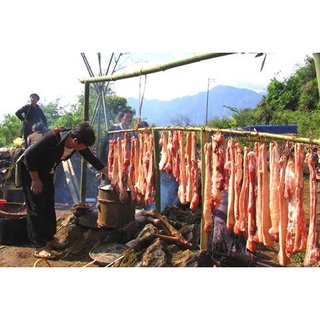 😋thịt heo gác bếp ba chỉ gác bếp 🥰 🥰BỊCH 500Gram