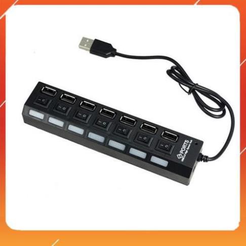 Hub USB 7 cổng có công tắc (Đen)