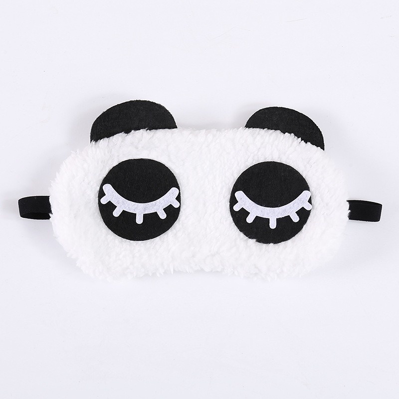 Miếng Bịt Mắt Ngủ Bằng Vải Nhung Lông Thiết Kế Hình Gấu Trúc Dễ Thương sẵn VN