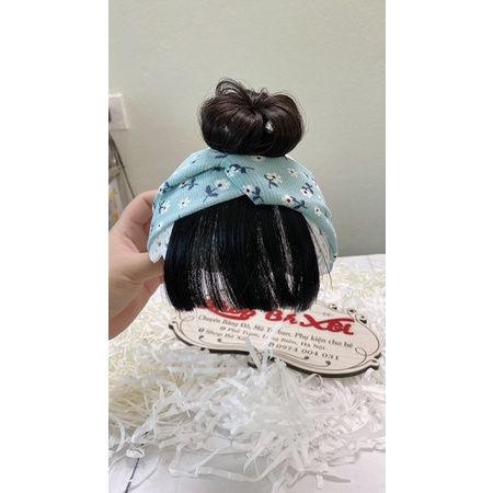 Băng đô tóc giả cho bé, turban tóc giả cho bé sơ sinh