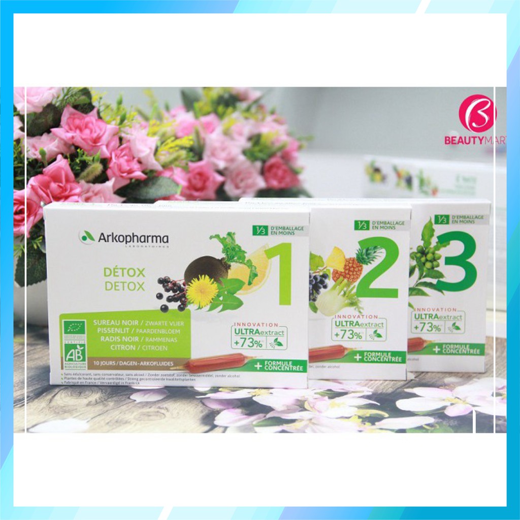 Detox Thanh Lọc Cơ Thể 3 Giai Đoạn Arkopharma Programme Detox Triple Action 30 ống
