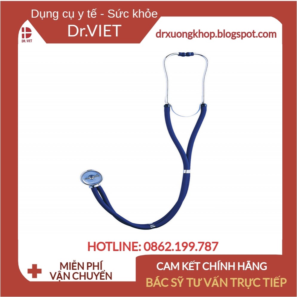 Ống nghe y tế 2 dây Microlife ST 77 chính hãng đời mới-Truyền âm chất lượng cao chuyên dùng nghe huyết áp, nhịp tim