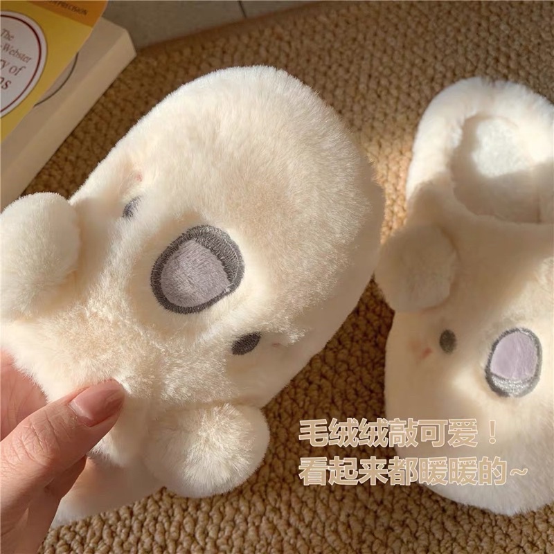 [03CAM] Dép bông hoạt hình dễ thương  nam nữ mùa thu và mùa đông đế dày chống trượt