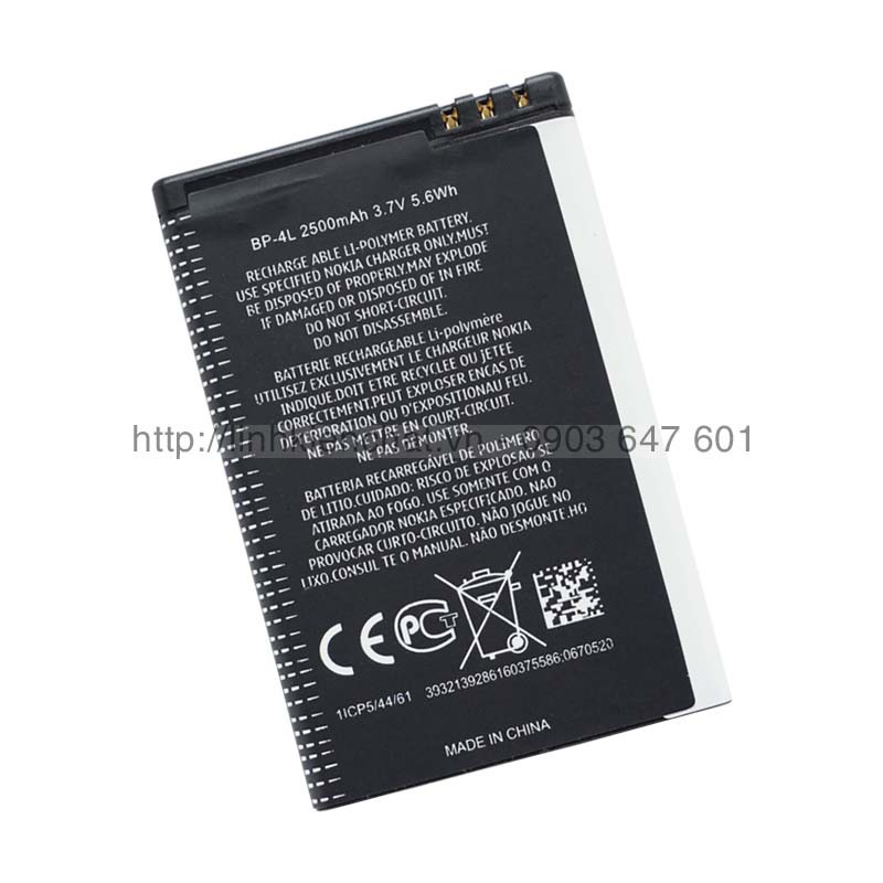 Pin Nokia N97 E90 E72 E71 E63 E61i E55 E52 Nokia 6650 2500mAh - Hàng nhập Khẩu