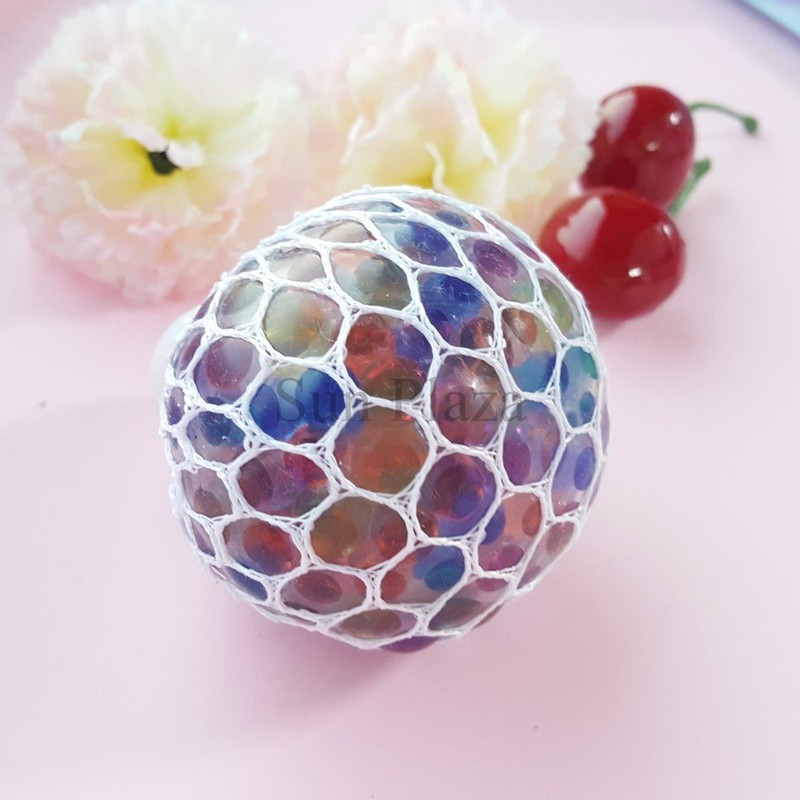 Bóng Lưới Bóp Xả Stress, Bóng Lưới Bóp Mesh Quishy Ball Nhiều Màu Size Nhỏ