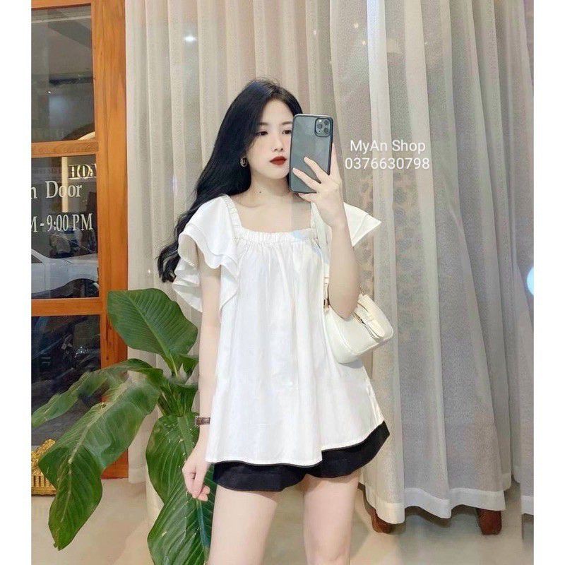 ÁO TRỄ VAI TAY BỒNG MẶC 2 KIỂU _ ảnh video thật ❤️
