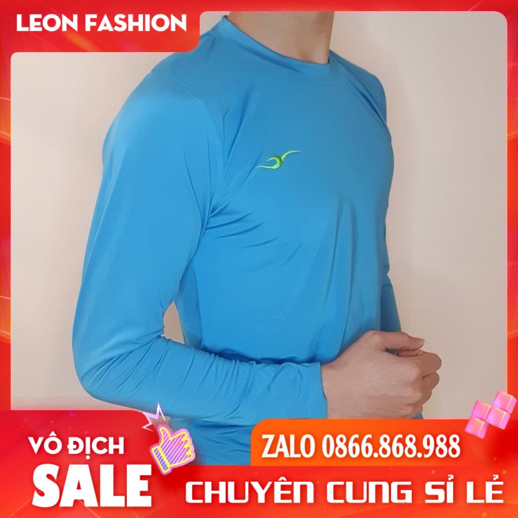 Áo thun giữ nhiệt Keep Fly hàng cao cấp màu xanh cho nam 65-90Kg, Áo nam dài tay co dãn 4 chiều chất liệu mềm nhẹ