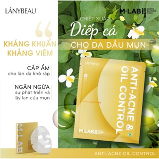 [Xả Hàng] Mặt Nạ Kiềm Dầu Cấp Ẩm Mlab Lánybeau 1 Miếng Hợp Mọi loại da (Chính Hãng Sẵn SLL)